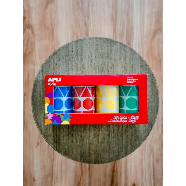 Zestaw naklejek geometrycznych w rolkach XL Apli Kids