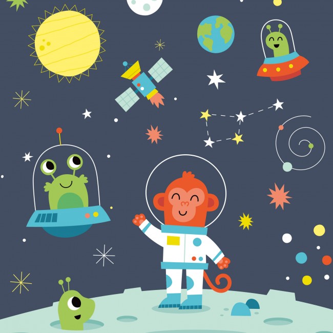 Puzzle świecące w ciemności Apli Kids - Kosmos 4+