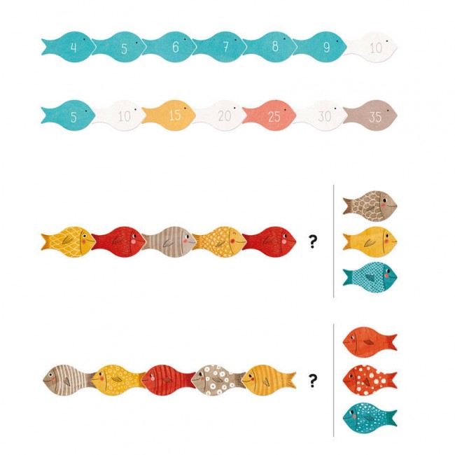 Układanka Londji - Wieloryb i rybki