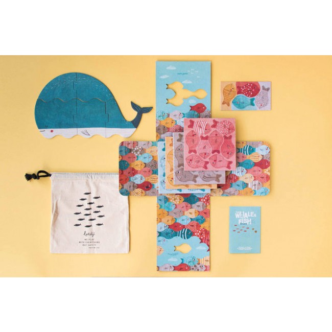 Układanka Londji - Wieloryb i rybki