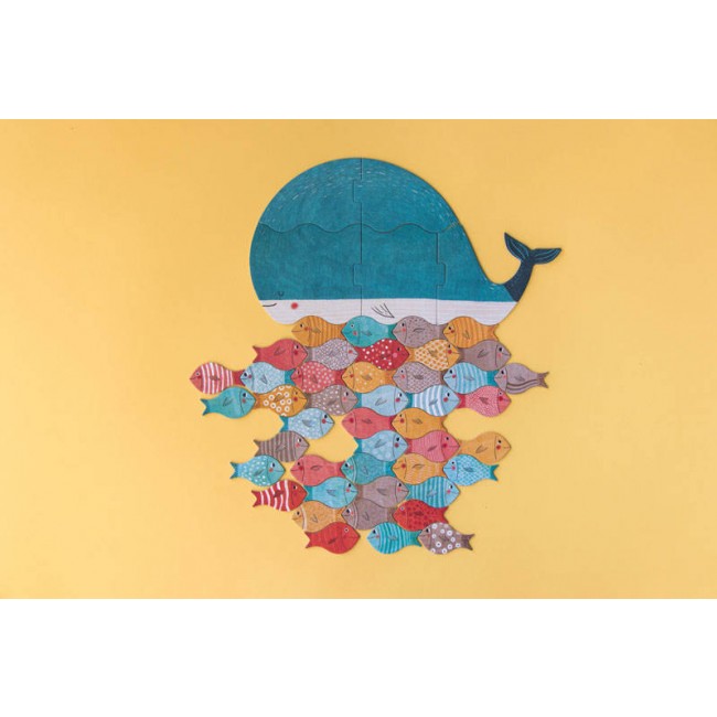 Układanka Londji - Wieloryb i rybki