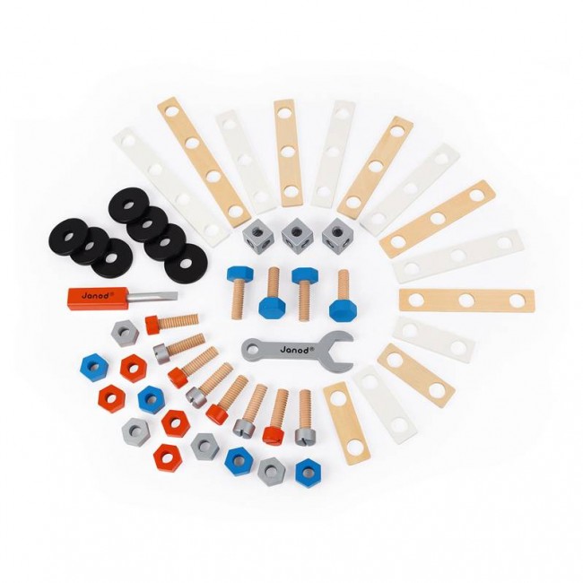 Zestaw konstruktora Janod Niebieski - 50 elementów