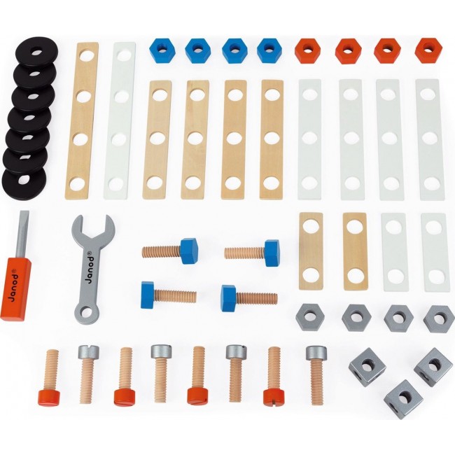 Zestaw konstruktora Janod Niebieski - 50 elementów
