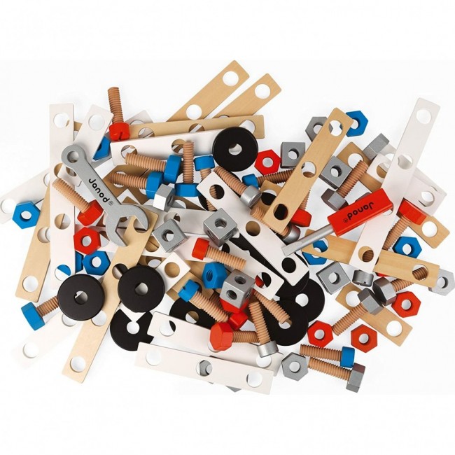 Zestaw konstruktora Janod Niebieski - 50 elementów