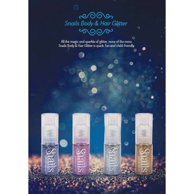 Brokat do ciała i włosów w sprayu Snails - Light violet