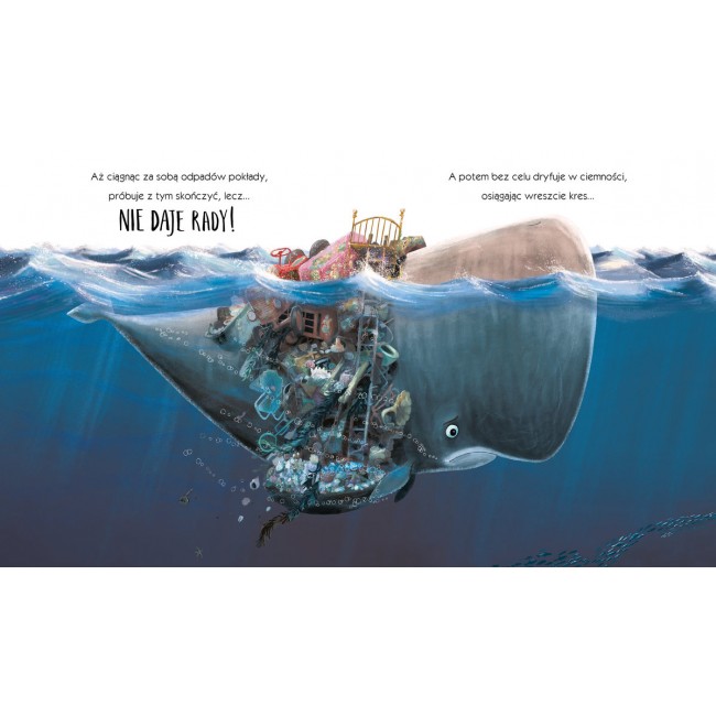 Książka "Wieloryb, który chciał więcej" wydawnictwo Zielona Sowa