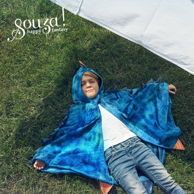 Przebranie Souza! - Peleryna smoka niebieska 4-7 lat