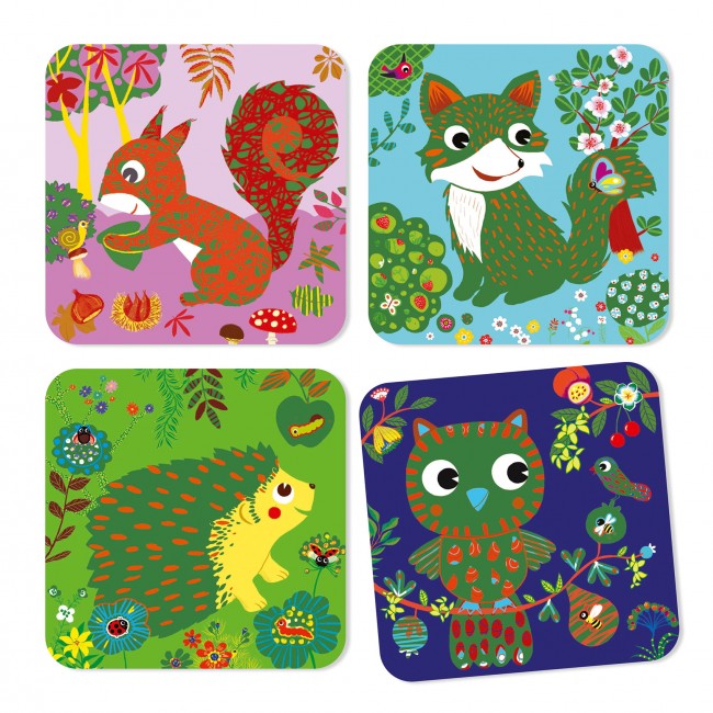 Wydrapywanka dla maluchów Djeco - Zwierzątka