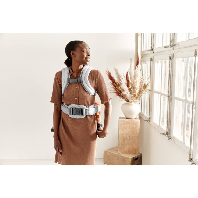 Nosidełko BABYBJORN Harmony 3D Mesh - Srebrny
