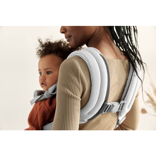 Nosidełko BABYBJORN Harmony 3D Mesh - Srebrny