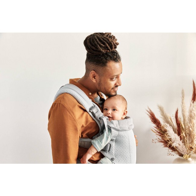 Nosidełko BABYBJORN Harmony 3D Mesh - Srebrny