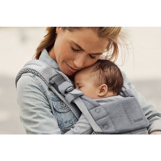 Nosidełko BABYBJORN Harmony 3D Mesh - Srebrny
