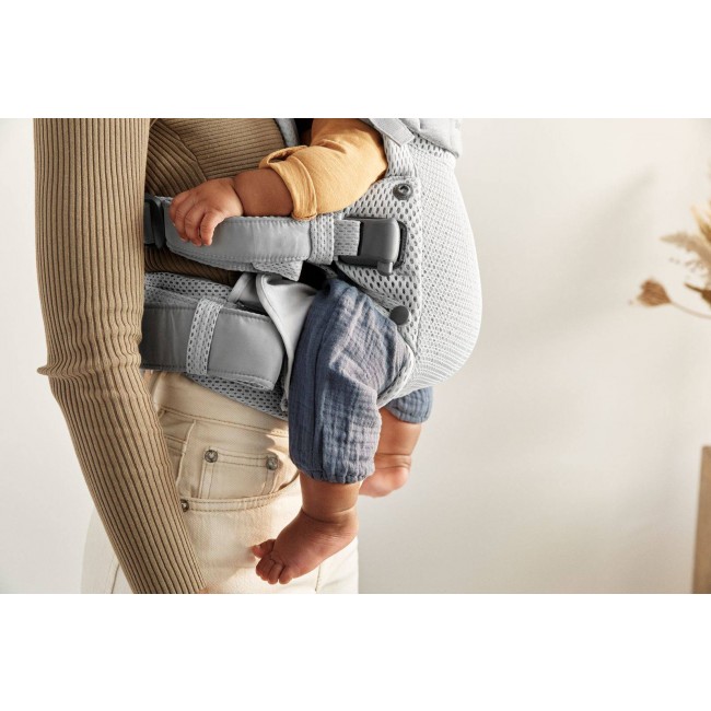 Nosidełko BABYBJORN Harmony 3D Mesh - Srebrny
