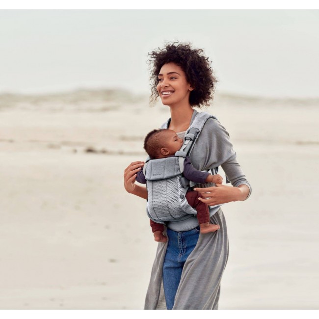 Nosidełko BABYBJORN Harmony 3D Mesh - Srebrny