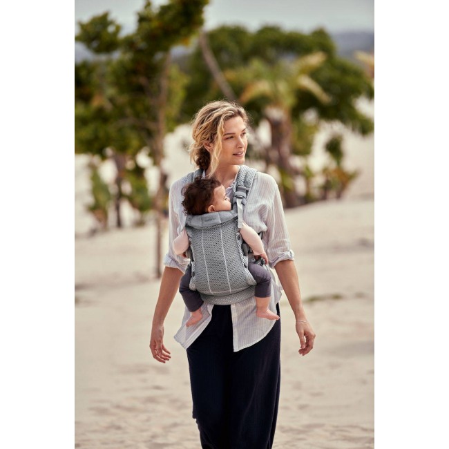 Nosidełko BABYBJORN Harmony 3D Mesh - Srebrny