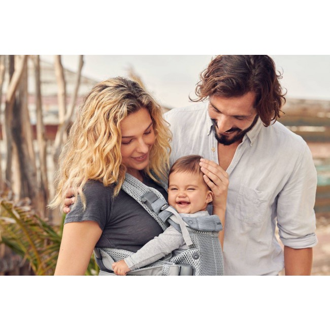 Nosidełko BABYBJORN Harmony 3D Mesh - Srebrny