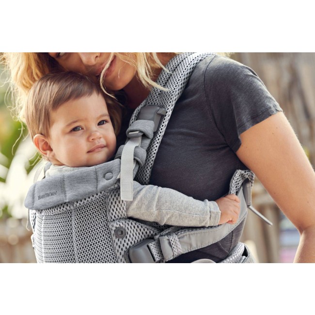 Nosidełko BABYBJORN Harmony 3D Mesh - Srebrny