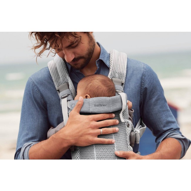 Nosidełko BABYBJORN Harmony 3D Mesh - Srebrny