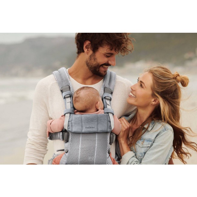 Nosidełko BABYBJORN Harmony 3D Mesh - Srebrny