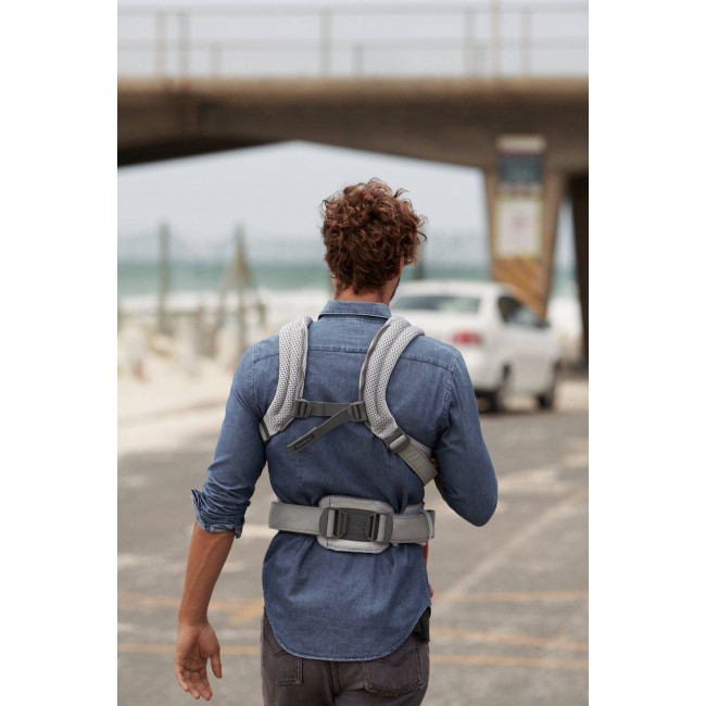 Nosidełko BABYBJORN Harmony 3D Mesh - Srebrny
