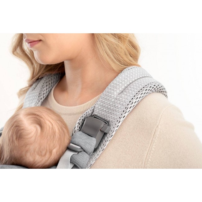 Nosidełko BABYBJORN Harmony 3D Mesh - Srebrny