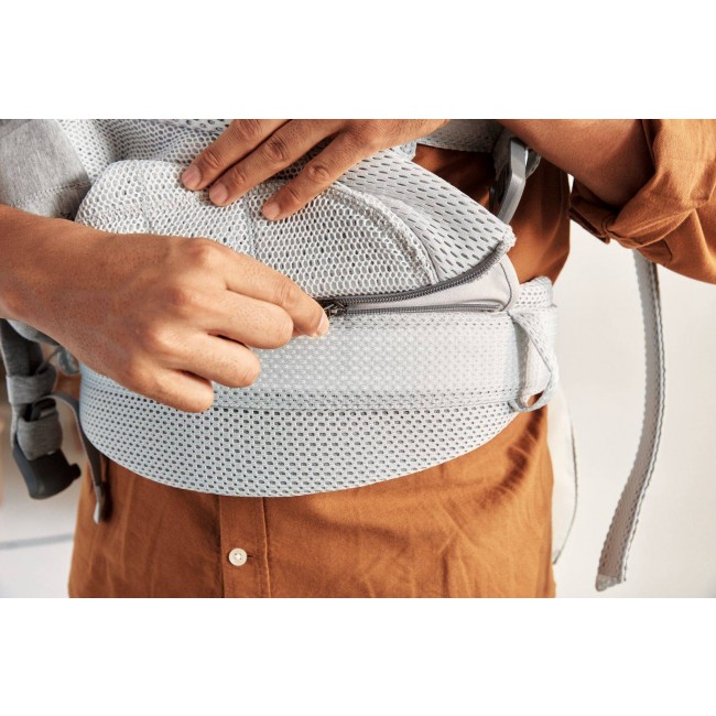 Nosidełko BABYBJORN Harmony 3D Mesh - Srebrny
