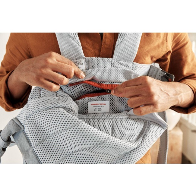Nosidełko BABYBJORN Harmony 3D Mesh - Srebrny