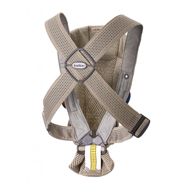 Nosidełko BABYBJORN MINI 3D Mesh - Szary Beż