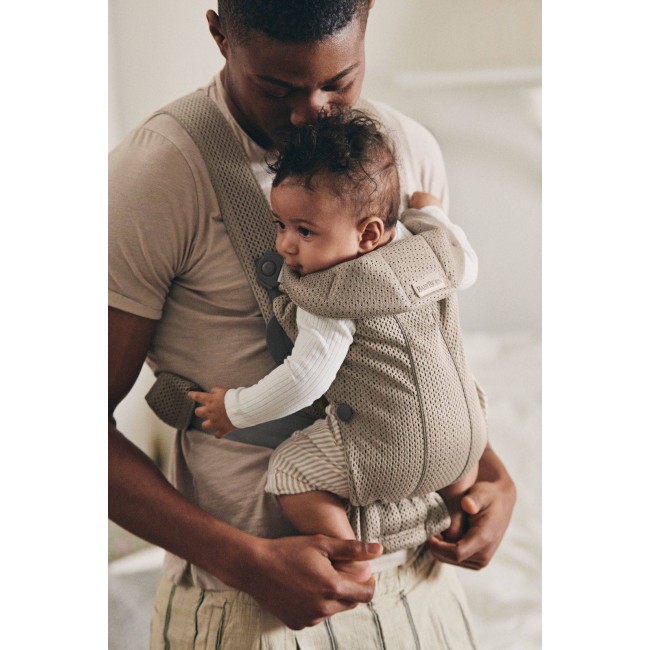 Nosidełko BABYBJORN MINI 3D Mesh - Szary Beż