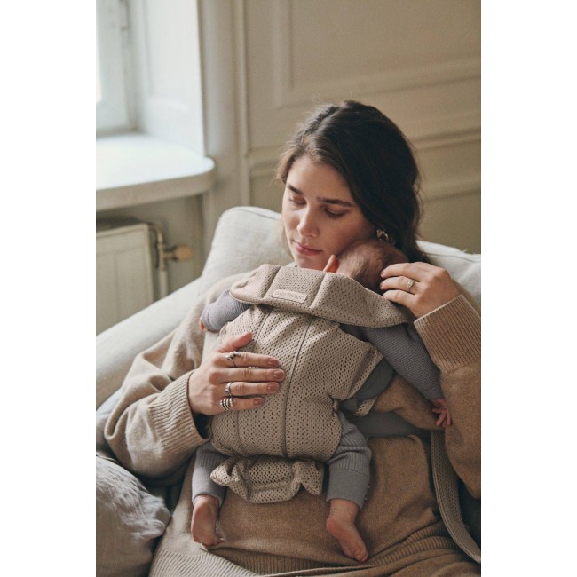 Nosidełko BABYBJORN MINI 3D Mesh - Szary Beż
