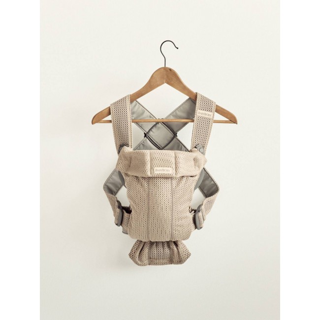Nosidełko BABYBJORN MINI 3D Mesh - Szary Beż