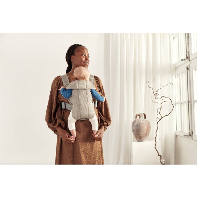 Nosidełko BABYBJORN MINI 3D Mesh - Szary Beż