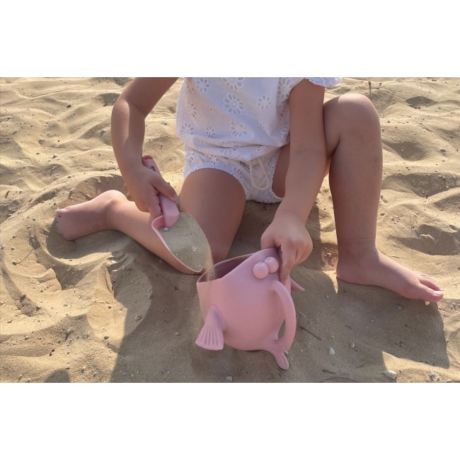 Silikonowy Czerpak Rozdymka Scrunch - Koralowy