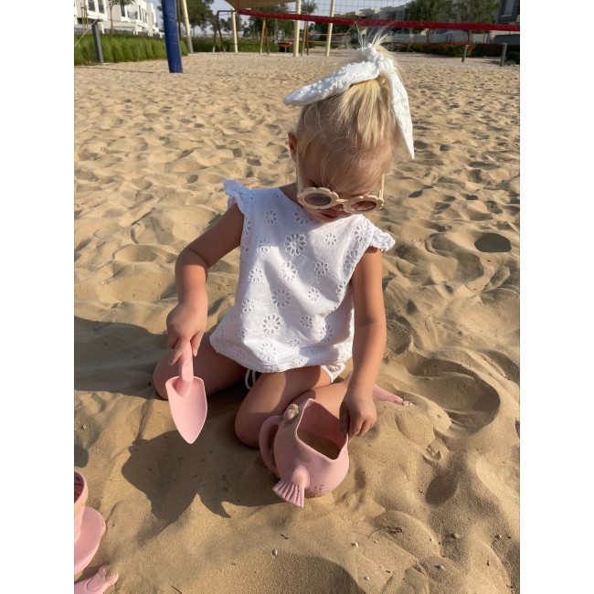 Silikonowy Czerpak Rozdymka Scrunch - Koralowy