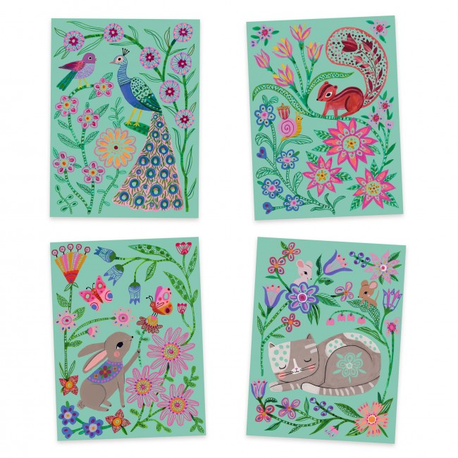 Wydrapywanka Djeco - Spotkania zwierzątek