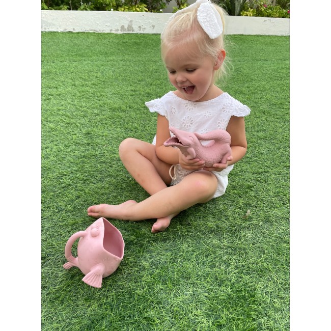 Silikonowa Konewka Krokodyl Scrunch - Szałwiowy