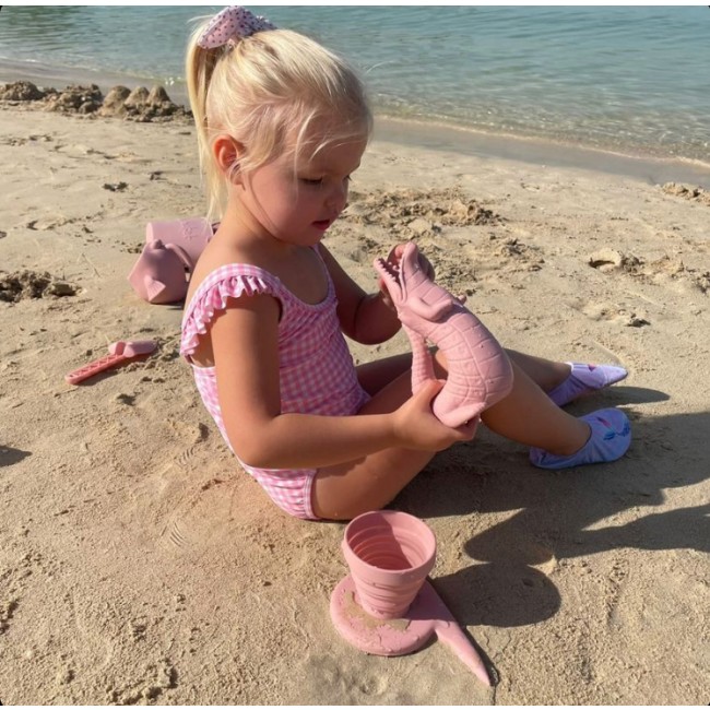 Silikonowa Konewka Krokodyl Scrunch - Błękitny