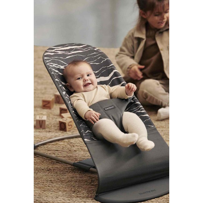 Leżaczek BABYBJORN BLISS COTTON - Antracyt/Landscape Print