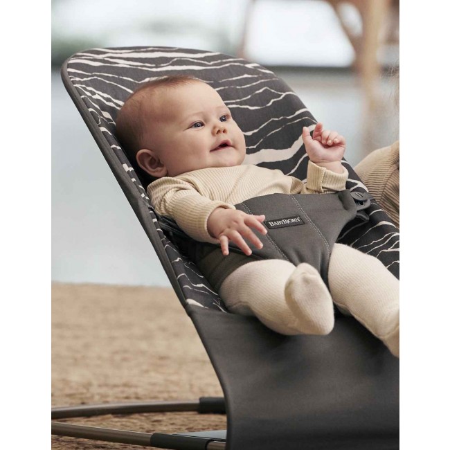 Leżaczek BABYBJORN BLISS COTTON - Antracyt/Landscape Print