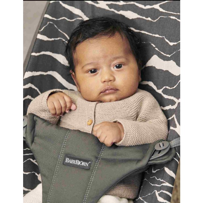 Leżaczek BABYBJORN BLISS COTTON - Antracyt/Landscape Print