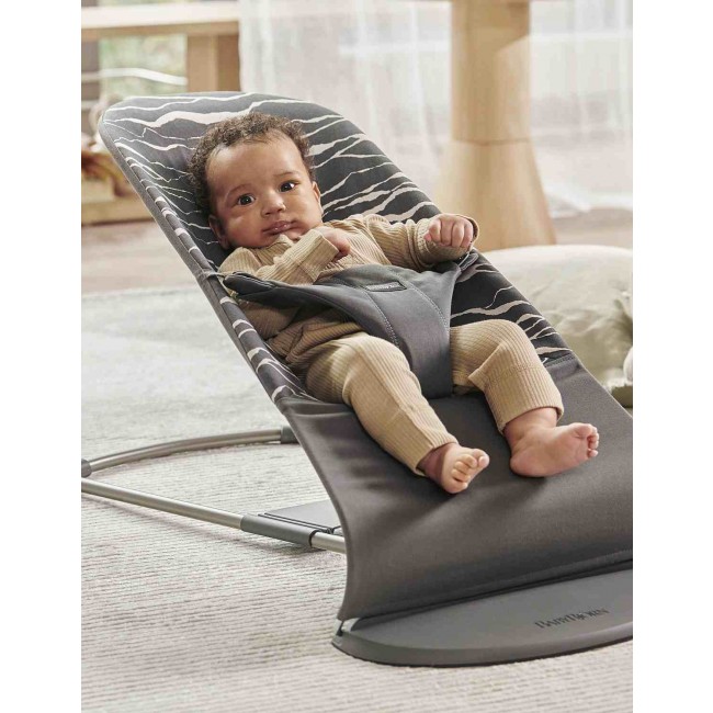 Leżaczek BABYBJORN BLISS COTTON - Antracyt/Landscape Print