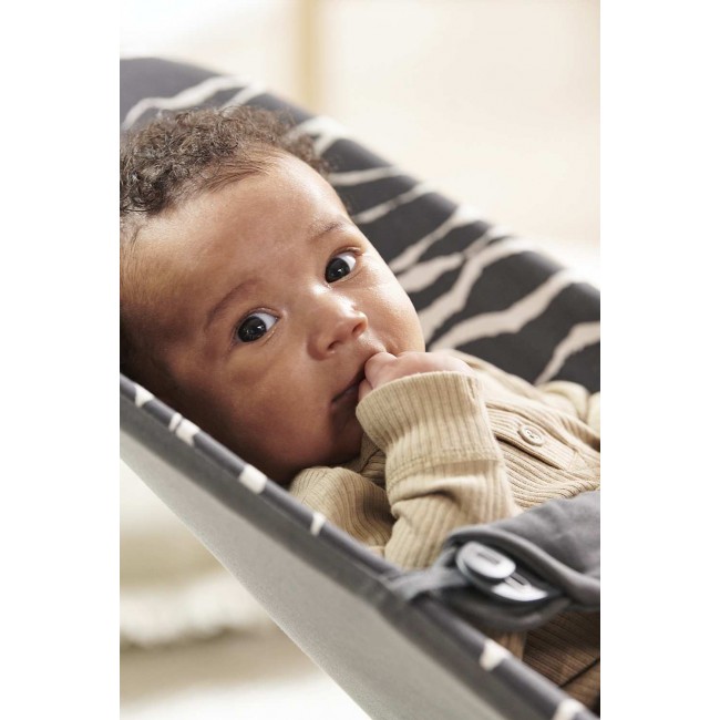 Leżaczek BABYBJORN BLISS COTTON - Antracyt/Landscape Print