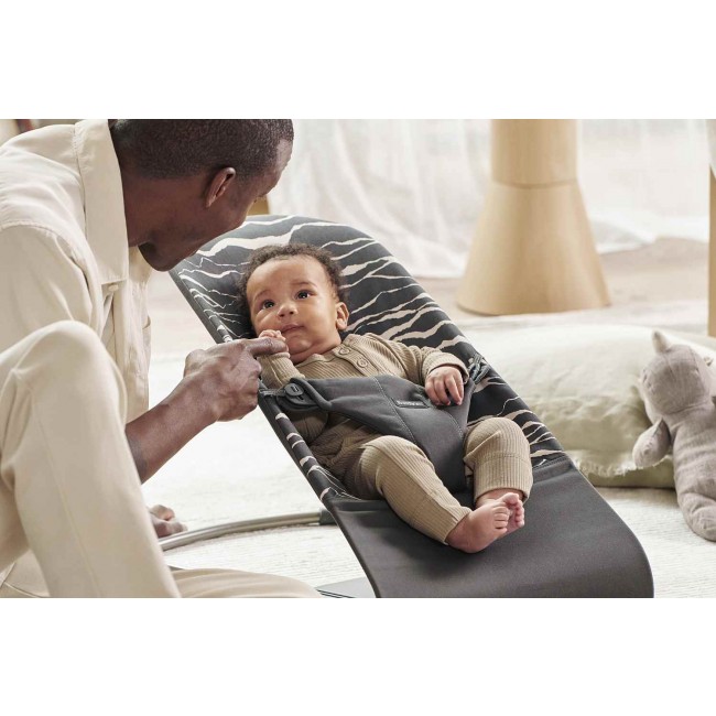 Leżaczek BABYBJORN BLISS COTTON - Antracyt/Landscape Print