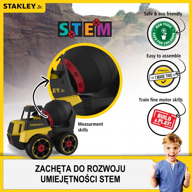 Betoniarka XL dla dzieci Stanley Jr. do złożenia