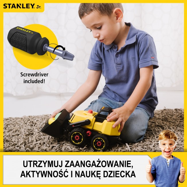Koparka XL dla dzieci Stanley Jr. do złożenia