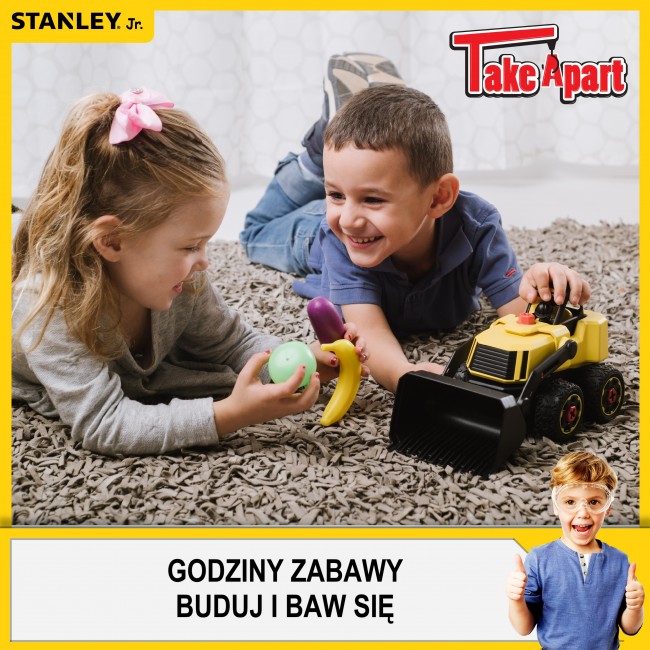 Koparka XL dla dzieci Stanley Jr. do złożenia