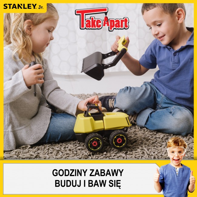 Koparka XL dla dzieci Stanley Jr. do złożenia