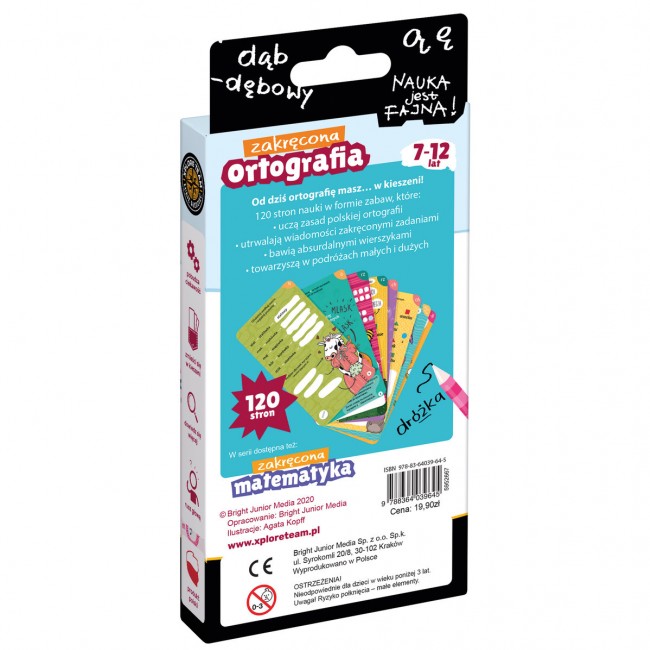 Karty Edukacyjne dla dzieci Xplore Team - Zakręcona ortografia 7-12 lat