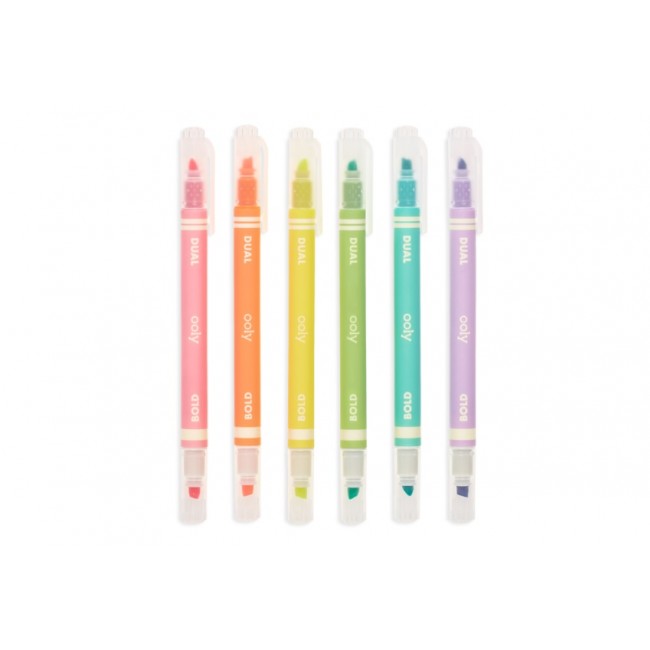 Flamastry/Zakreślacze Neonowe Z Dwiema Końcówkami Ooly - Dual Liner