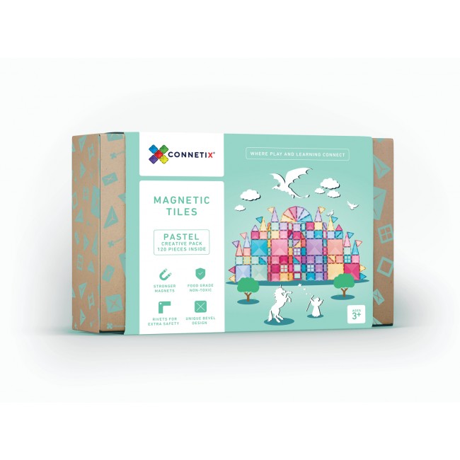 Klocki magnetyczne Connetix - Pastel Creative Pack 120 el.